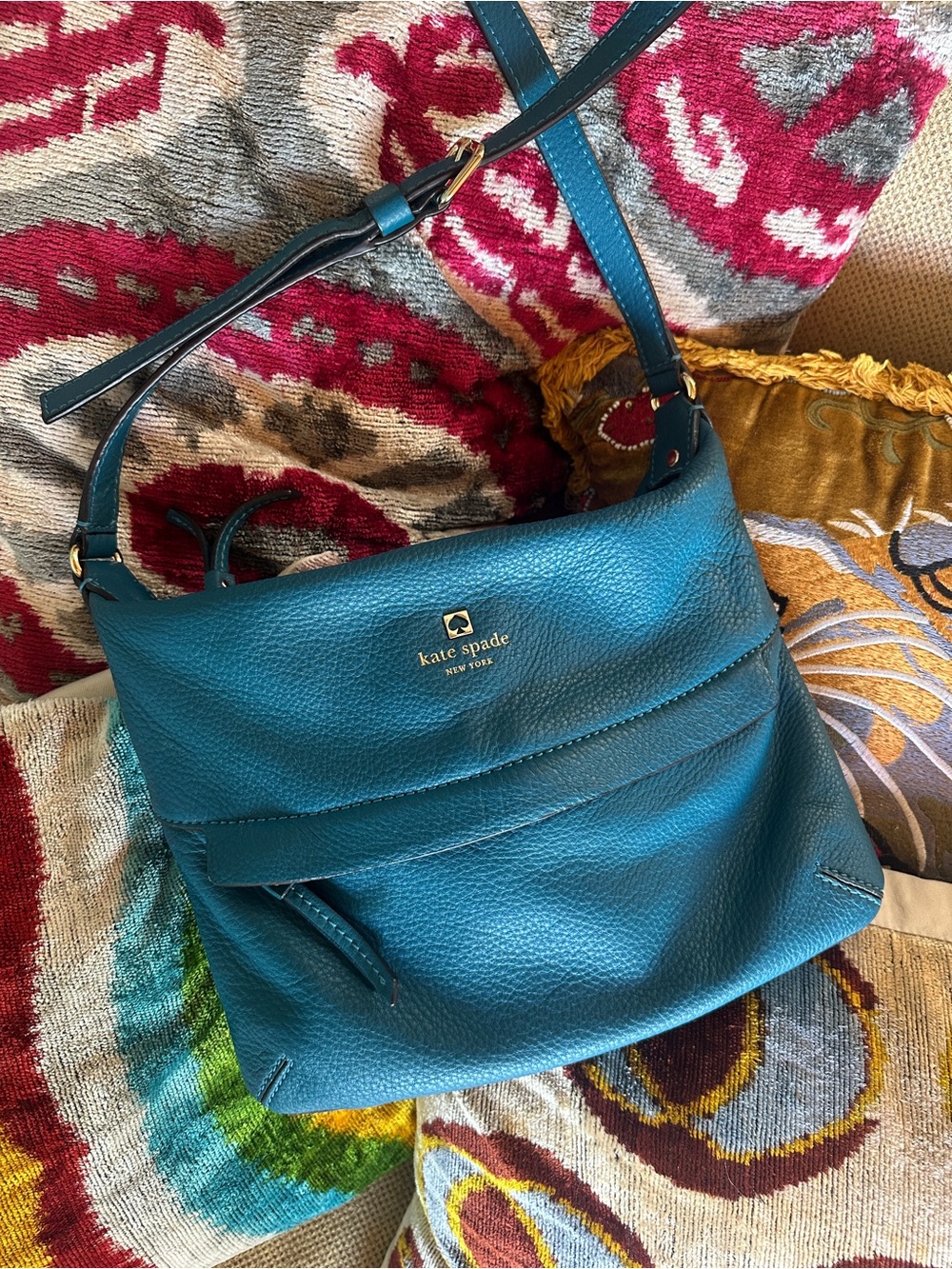 kate spade Blue Teal Leather Crossbody Bag